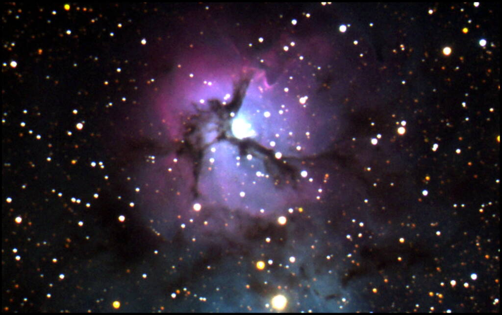 Trifid Nebula (2000 light years from earth) - "Baker Observatory" - Photographer © Darren Chase, Woomera