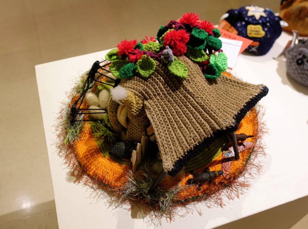 The Outback Shearing Shed by Beryl Hayes - Alice Springs Beanie Festival 2022