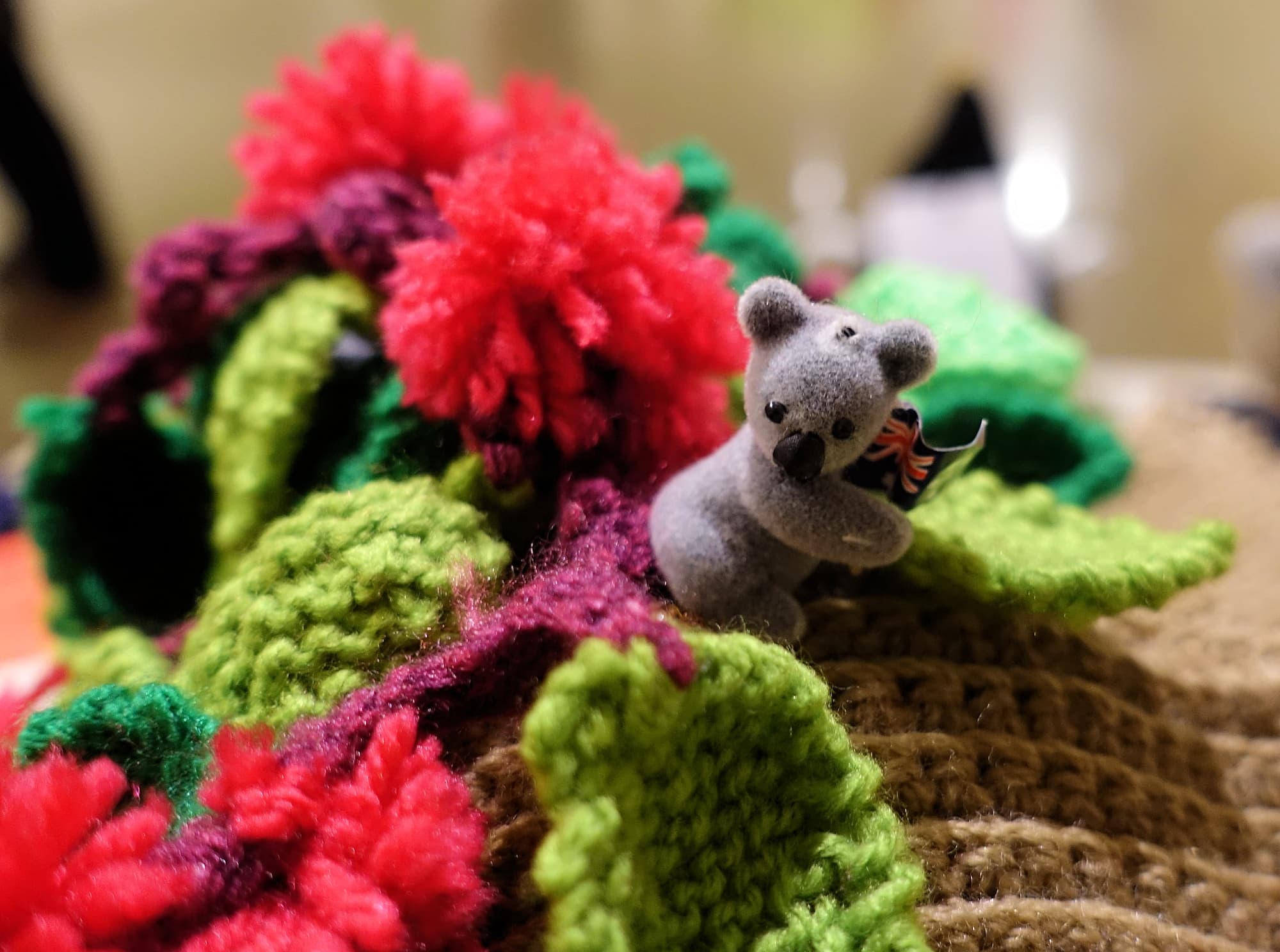 The Outback Shearing Shed by Beryl Hayes - Alice Springs Beanie Festival 2022