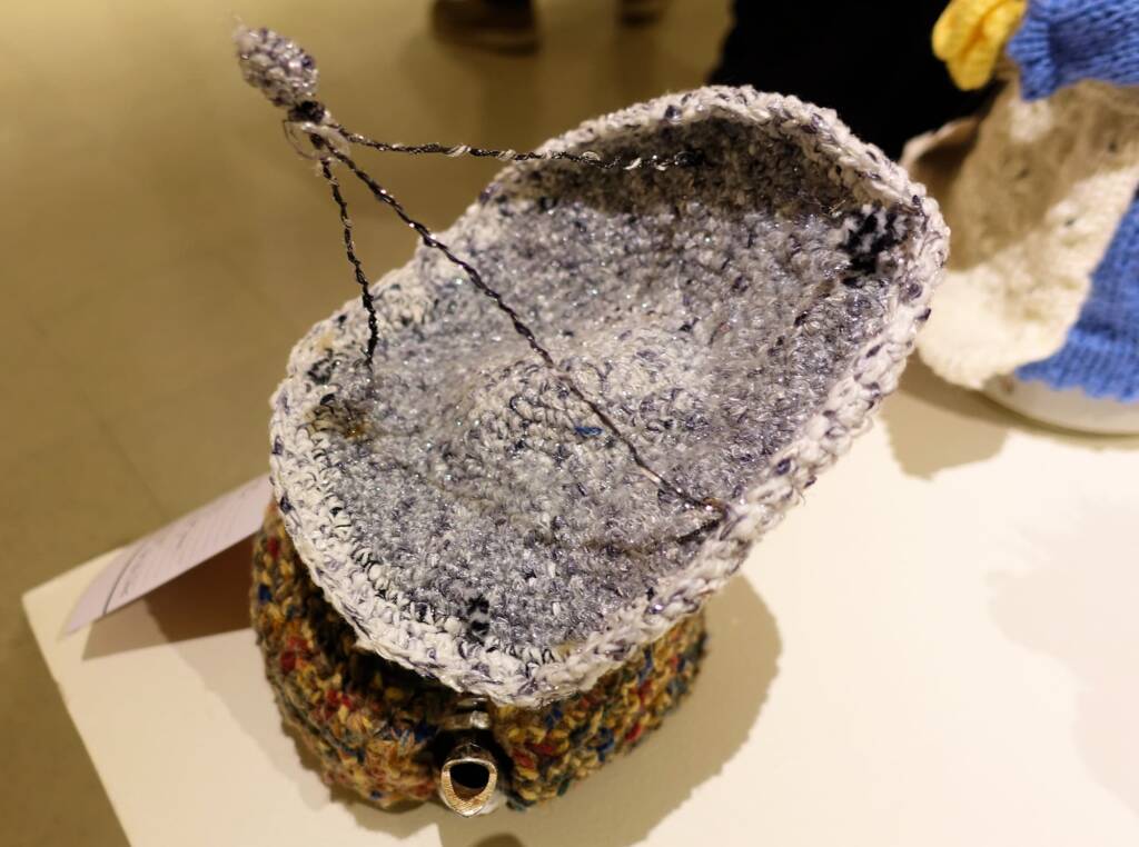 Radio Telescope Reaching For The Stars by Fay Butt - Alice Springs Beanie Festival 2022