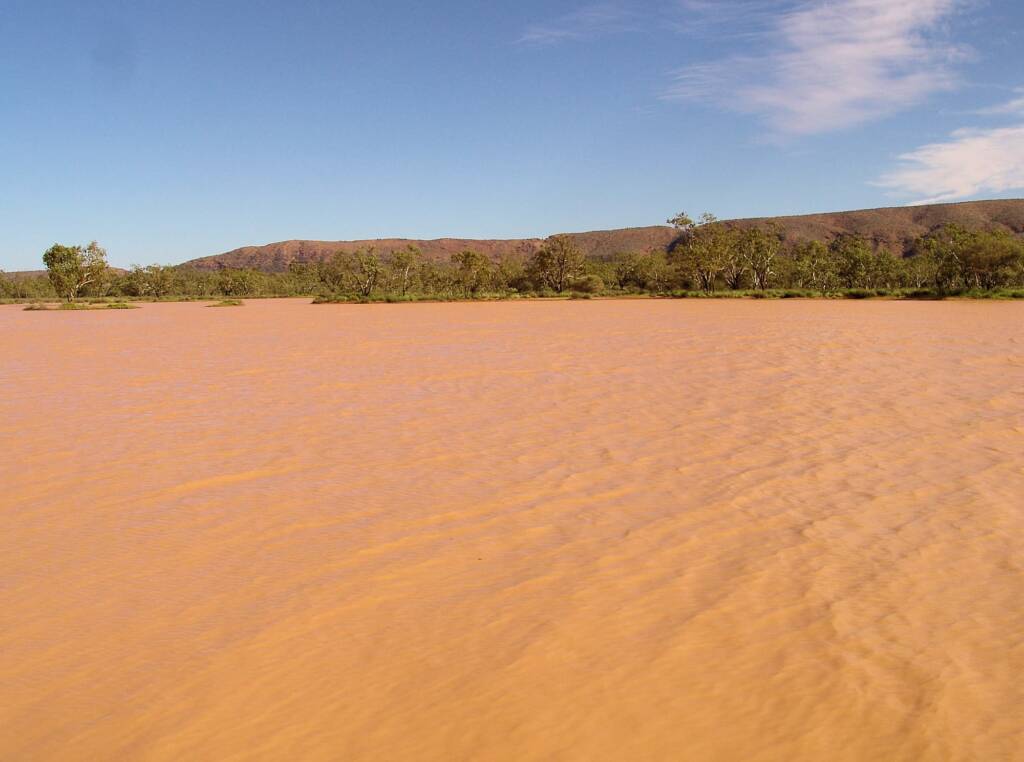 Windy day across the Ilparpa Claypans, Central Australia