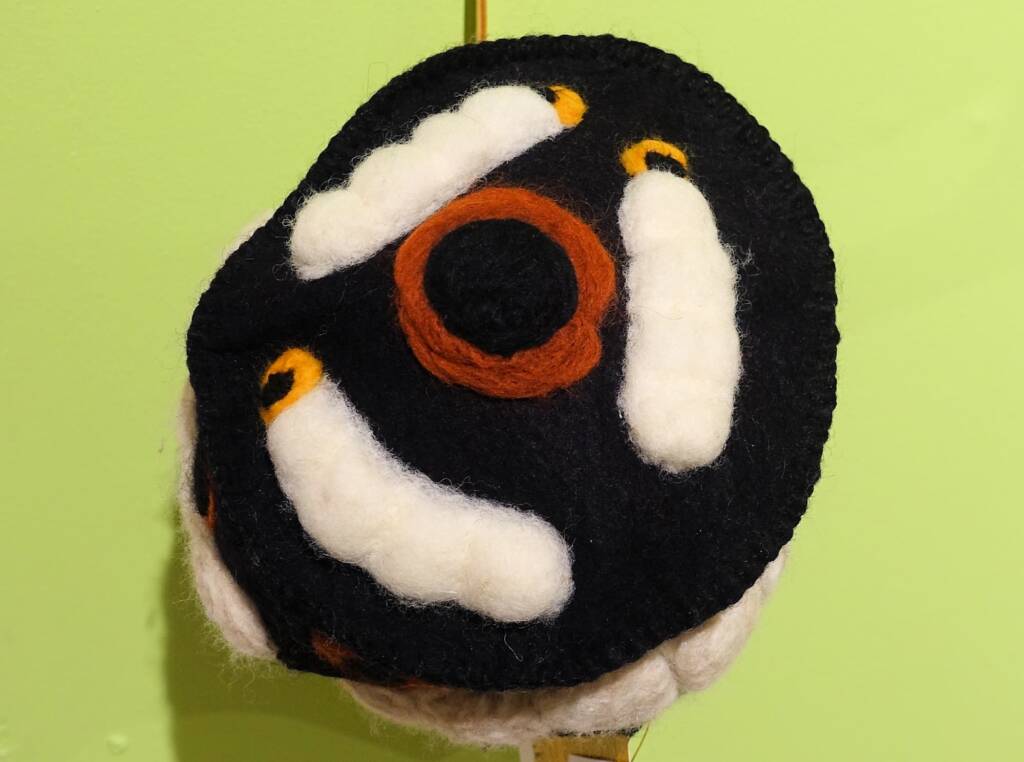 Witchetty Grubs by Lena Campbell - Alice Springs Beanie Festival 2022