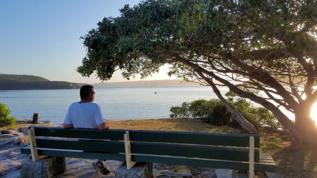 View from Rocky Point Lookout across North Harbour, Balmoral, NSW