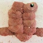 11th cell in the mud nest of the Orange-tailed Potter Wasp (Delta latreillei), Alice Springs NT