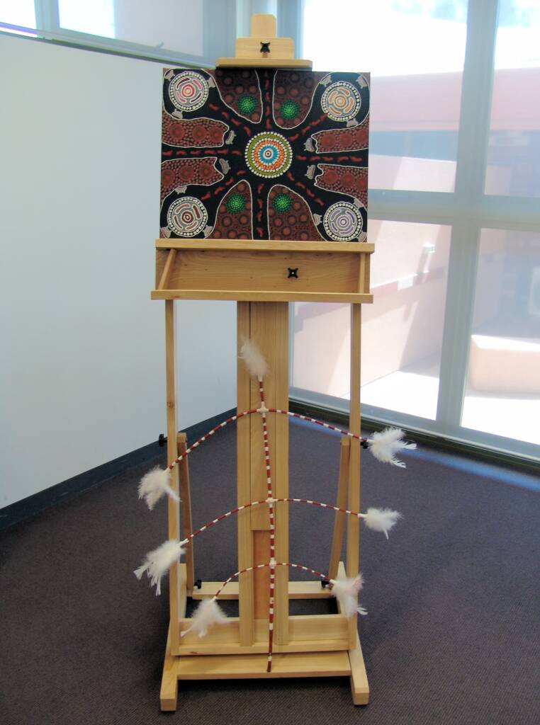 The Gathering Garden, by Arrernte / Walpiri artists and sisters, Marie Elena Ellis and Roseanne Ellis