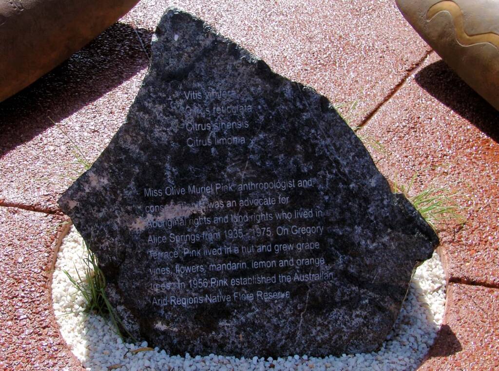 Miss Olive Pink - The Gathering Garden, Alice Springs NT