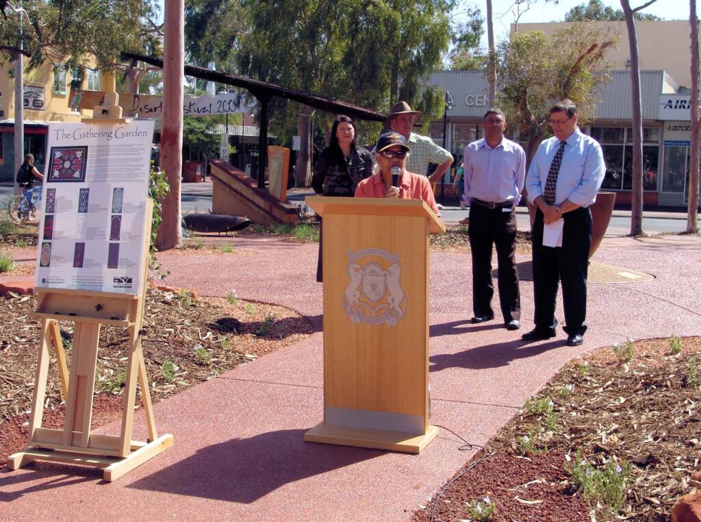 Launch of the Gathering Garden - Welcoming speech by Barbara Satour from Lhere Artepe Aboriginal Corporation
