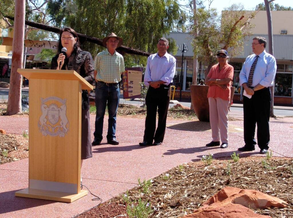 Julie Squires, artist and Project Director at the launch of the Gathering Garden