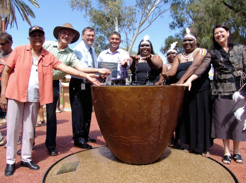 The heart of the Gathering Garden - a symbol of water and life.