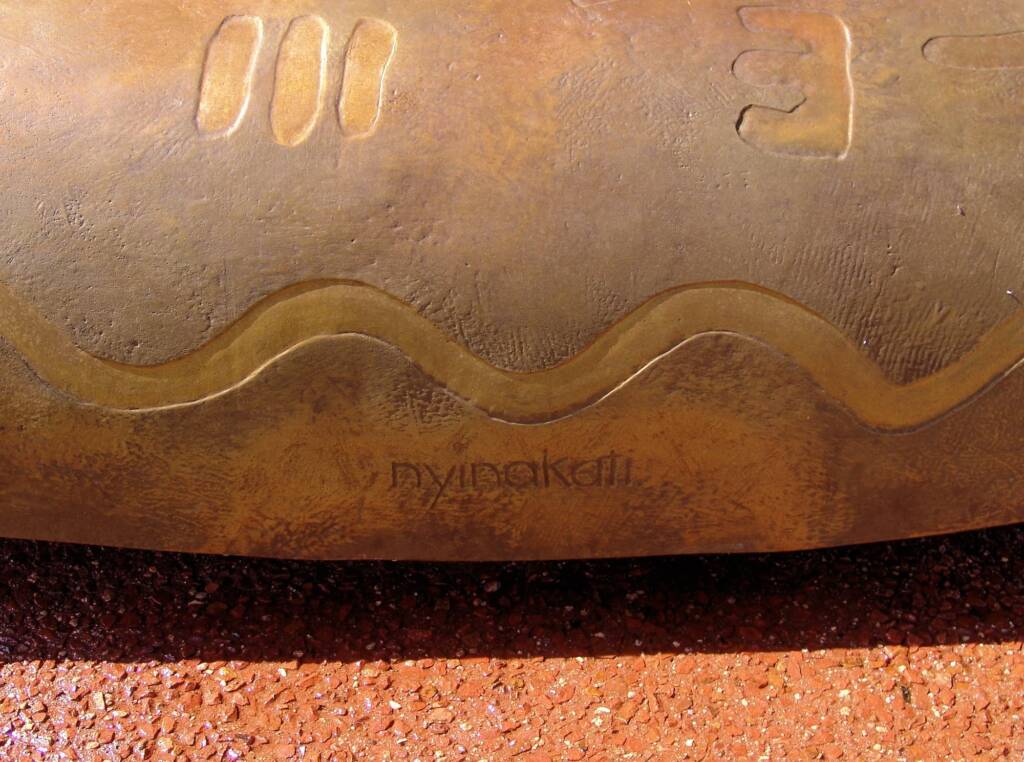 nyinakati - Coolamon seat in the Gathering Garden, Alice Springs NT