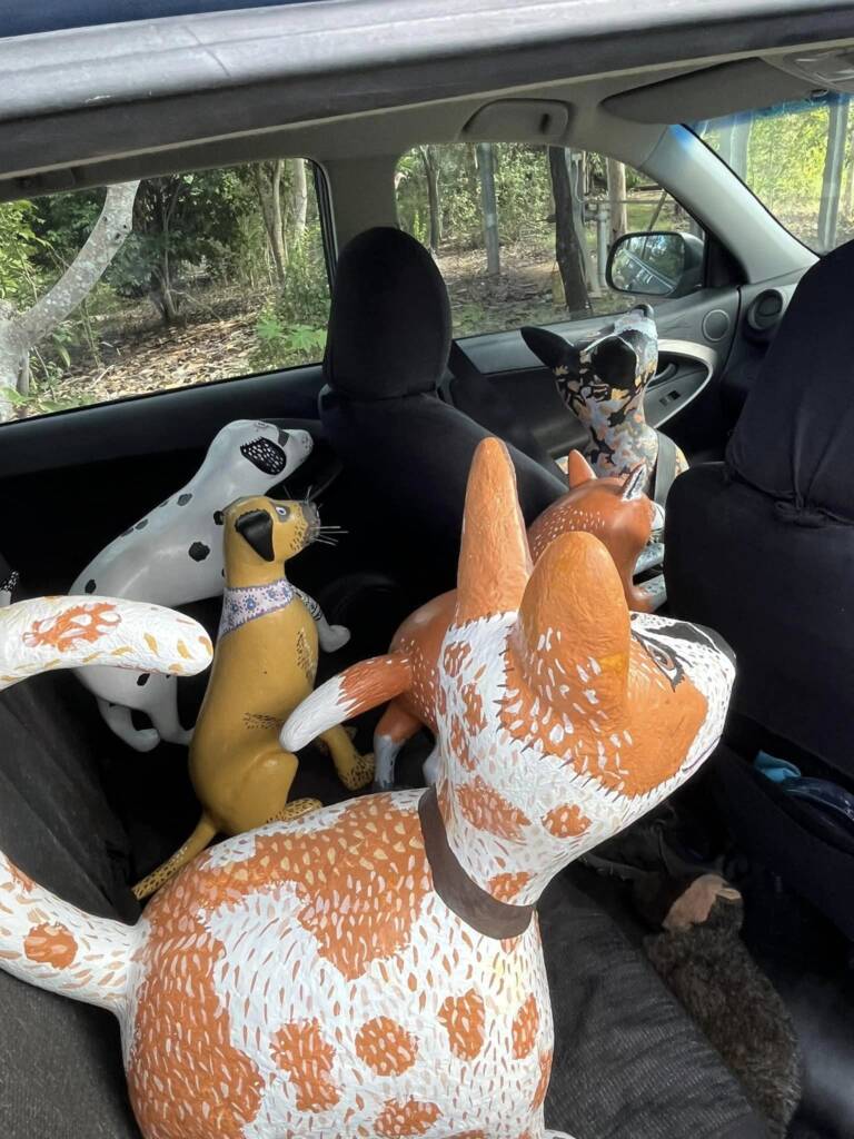 Artist & Sculptor Margaret Worthington / Clive Rouse - Outing for the dogs