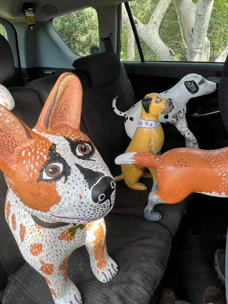 Artist & Sculptor Margaret Worthington / Clive Rouse - Outing for the dogs