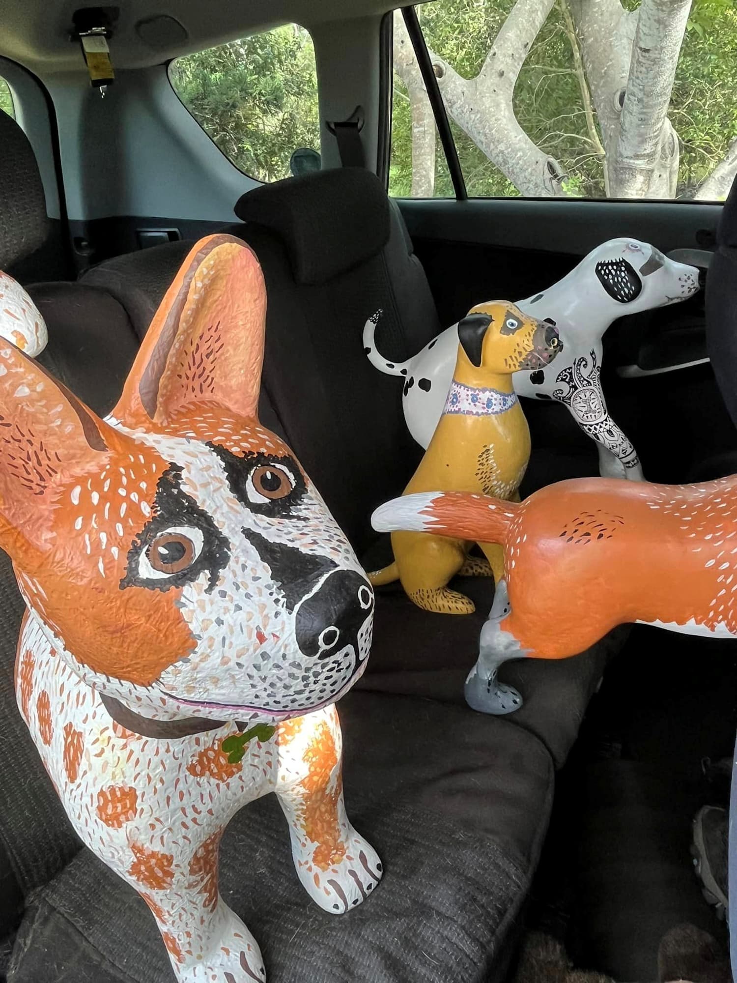 Artist & Sculptor Margaret Worthington / Clive Rouse - Outing for the dogs