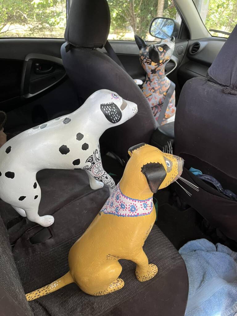 Artist & Sculptor Margaret Worthington / Clive Rouse - Outing for the dogs