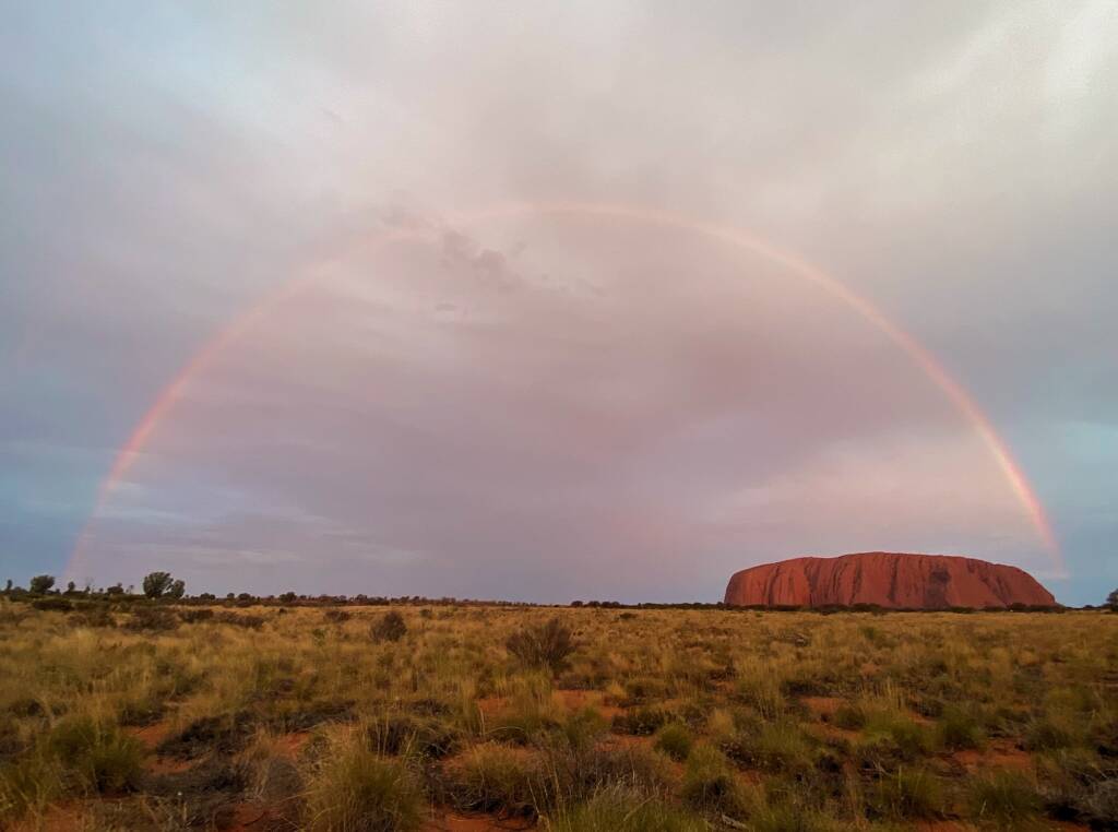 Rainbow over Uluru © Eva Preining