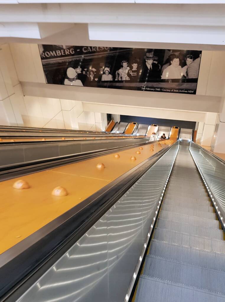 Escalators linking to Wynyard Station, Sydney NSW