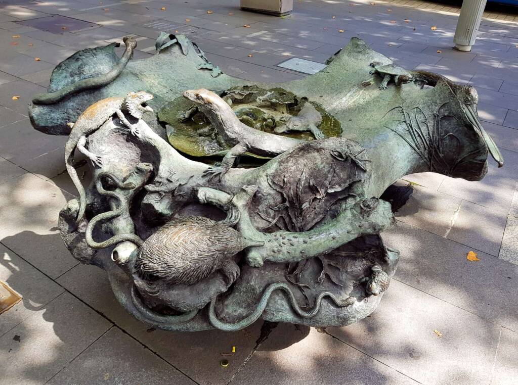 Tank Stream Fountain by sculptor Stephen Walker, Herald Square, Sydney NSW