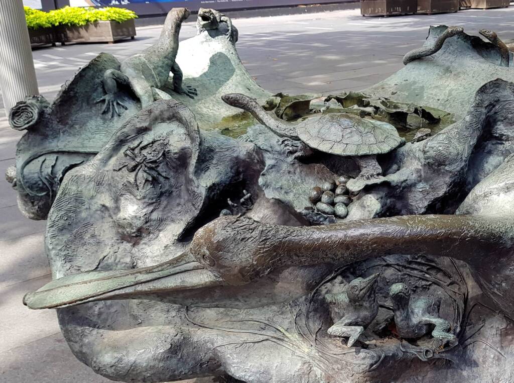 Tank Stream Fountain by sculptor Stephen Walker, Herald Square, Sydney NSW