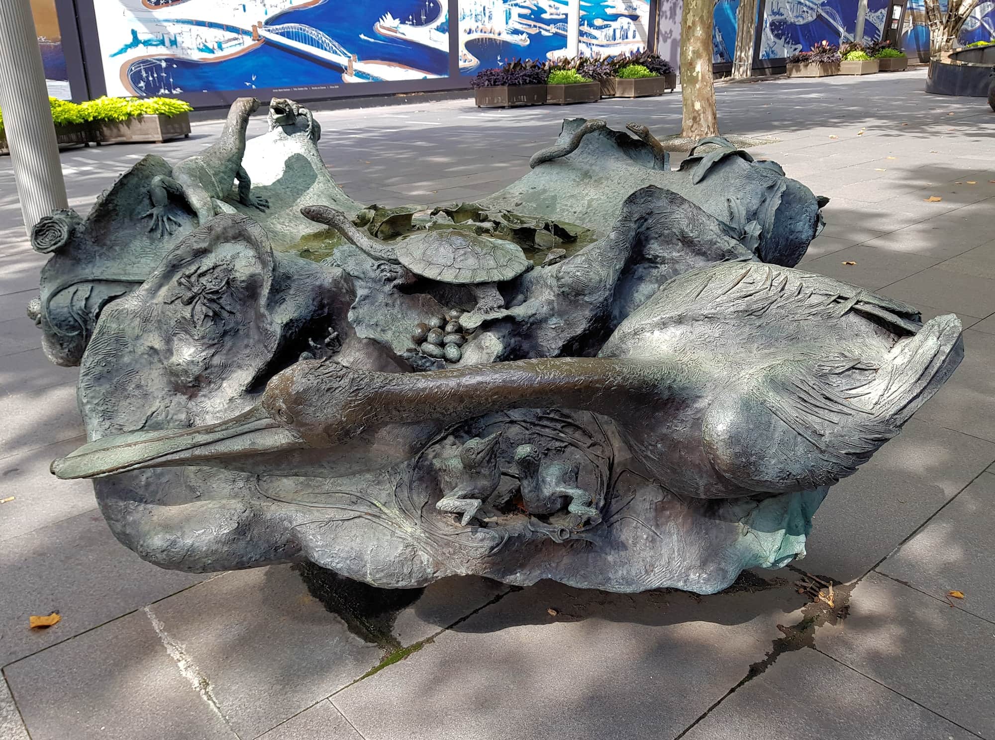 Tank Stream Fountain by sculptor Stephen Walker, Herald Square, Sydney NSW