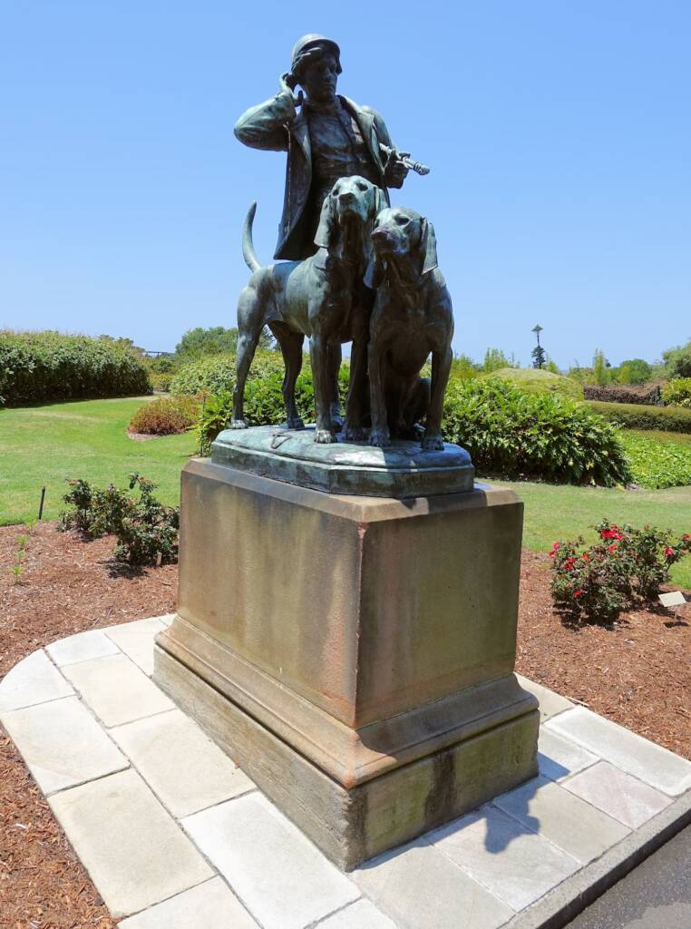 Huntsman and dogs by Henri Alfred Marie Jacquemart c1879, Royal Botanic Garden Sydney NSW