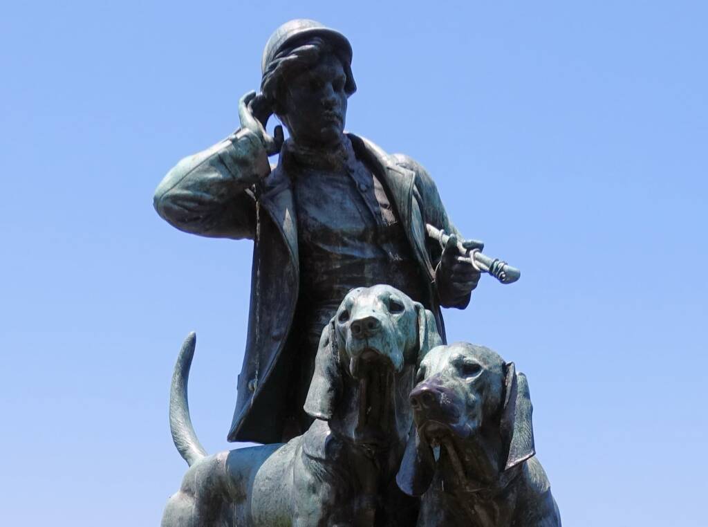 Huntsman and dogs by Henri Alfred Marie Jacquemart c1879, Royal Botanic Garden Sydney NSW