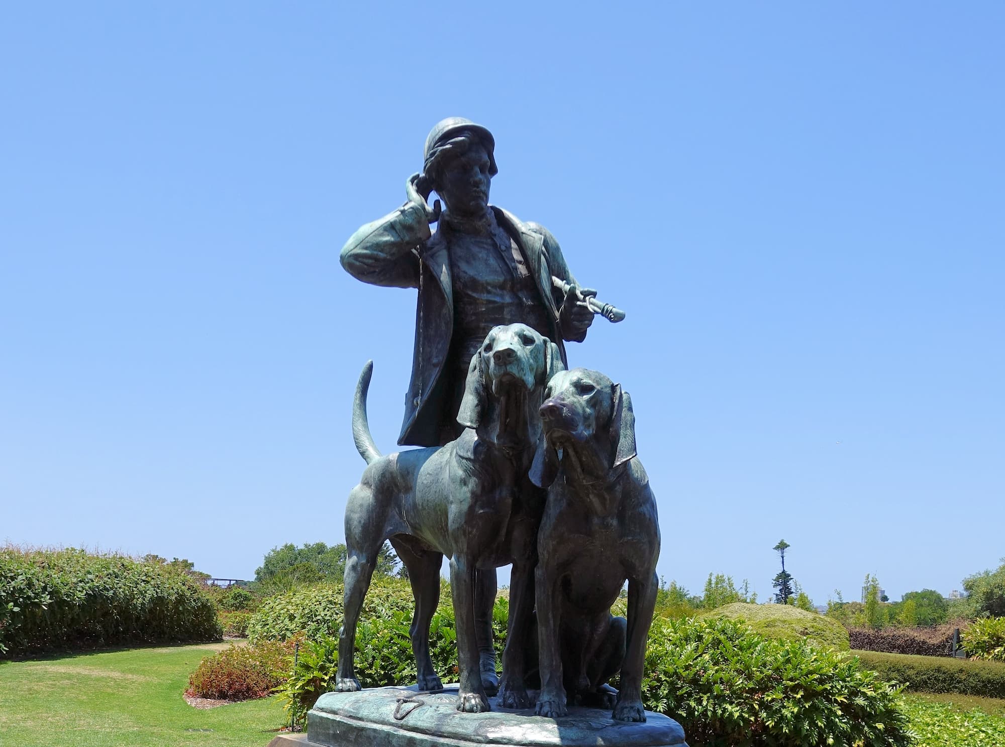 Huntsman and dogs by Henri Alfred Marie Jacquemart c1879, Royal Botanic Garden Sydney NSW