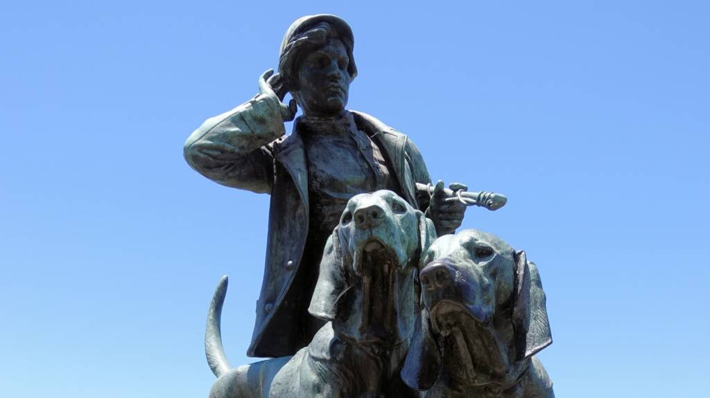 Huntsman and dogs by Henri Alfred Marie Jacquemart c1879, Royal Botanic Garden Sydney NSW
