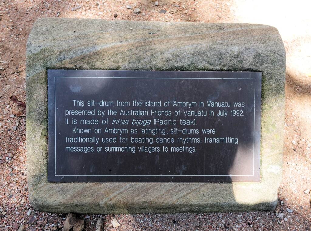 Slit-drum from the island of Ambrym, Vanuatu, Australian Friends of Vanuatu