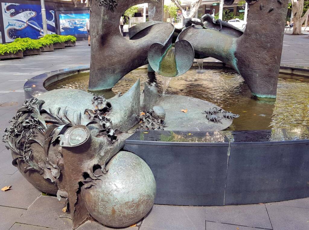 Tank Stream Fountain by sculptor Stephen Walker, Herald Square, Sydney NSW