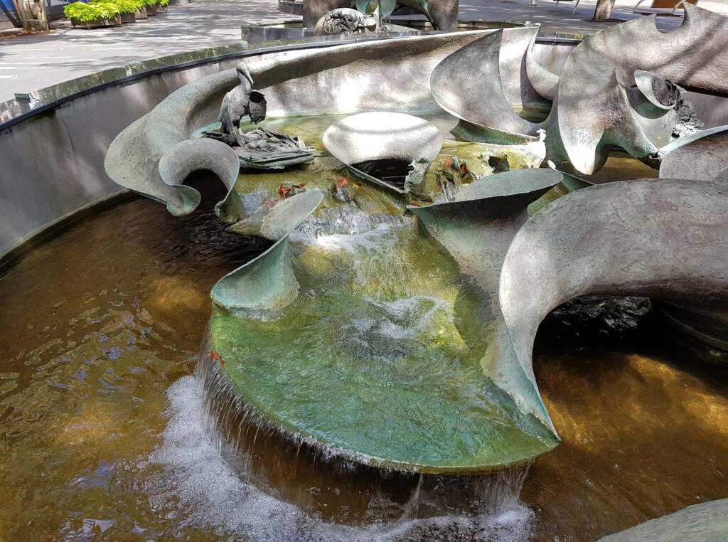 Tank Stream Fountain by sculptor Stephen Walker, Herald Square, Sydney NSW
