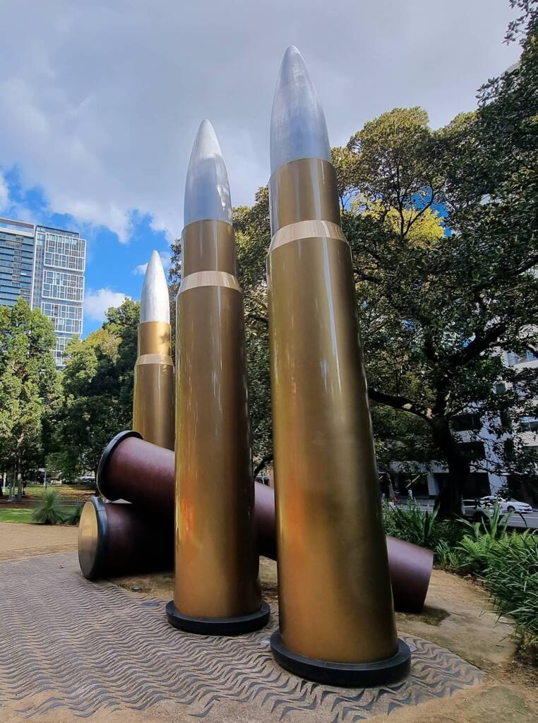 Yininmadyemi Thou didst let fall, artist Tony Albert, ANZAC Memoria, Hyde Park, Sydney NSW