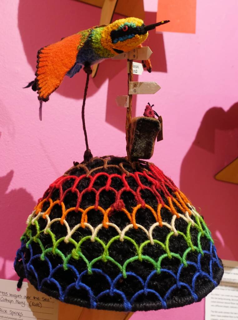 "935 leagues over the Sea" by Cathryn Merry (Kate), Alice Springs NT, Alice Springs Beanie Festival 2023