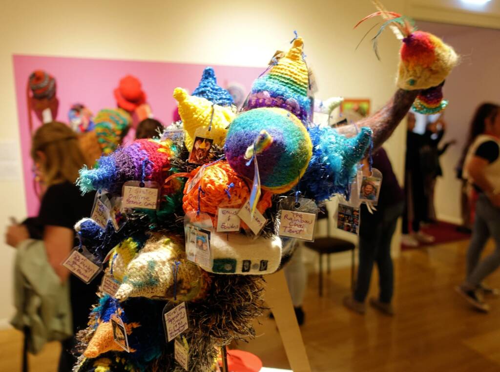 An Emu Stole My Beanie by Meggan Jack, Northern Rivers NSW, Alice Springs Beanie Festival 2023