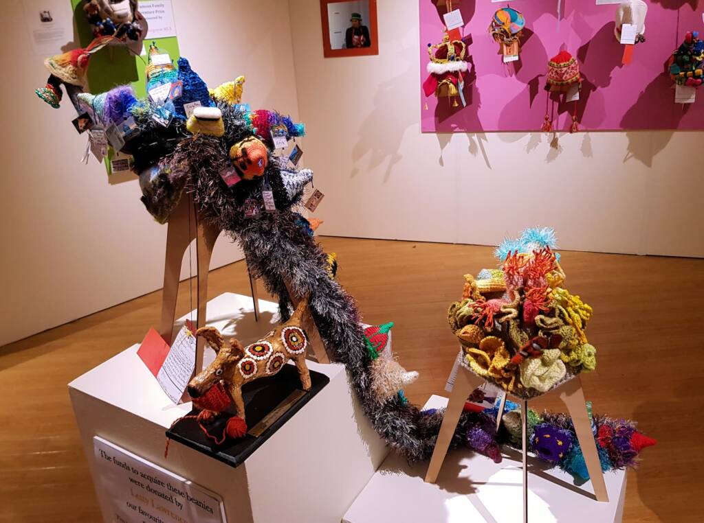 An Emu Stole My Beanie by Meggan Jack, Northern Rivers NSW, Alice Springs Beanie Festival 2023