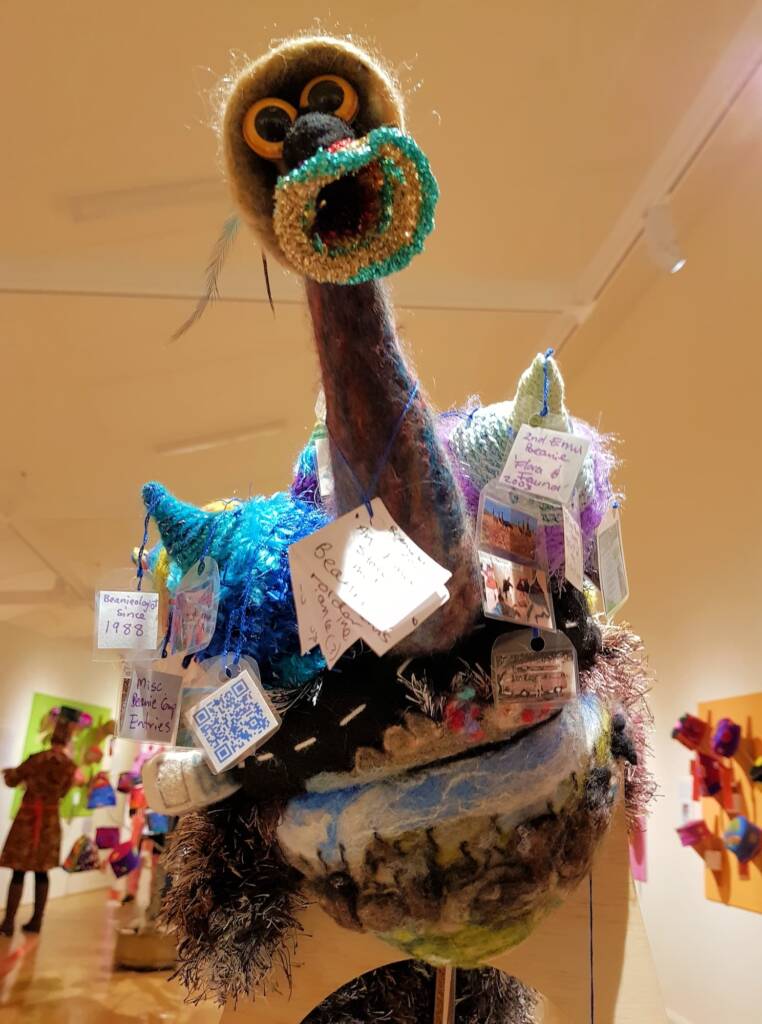 An Emu Stole My Beanie by Meggan Jack, Northern Rivers NSW, Alice Springs Beanie Festival 2023