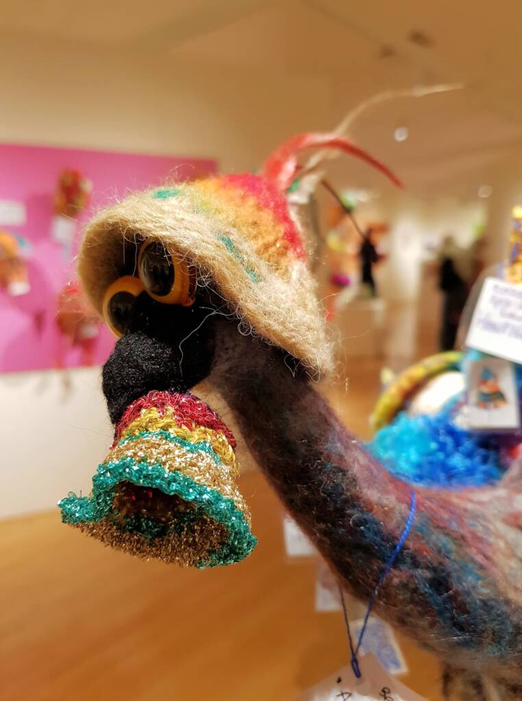 An Emu Stole My Beanie by Meggan Jack, Northern Rivers NSW, Alice Springs Beanie Festival 2023