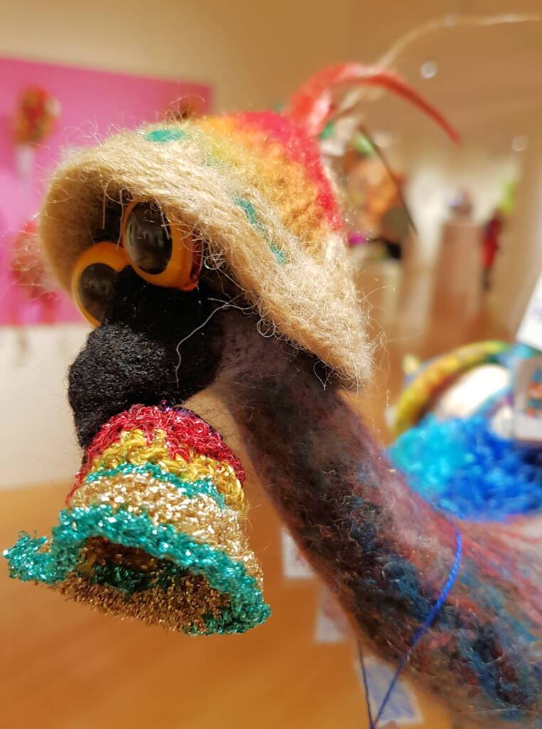 An Emu Stole My Beanie by Meggan Jack, Northern Rivers NSW, Alice Springs Beanie Festival 2023