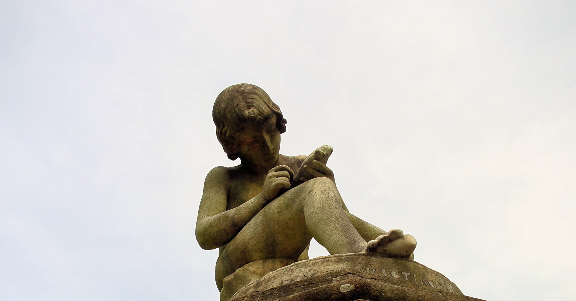 Statue 'Boy Extracting Thorn', Royal Botanic Gardens Sydney NSW