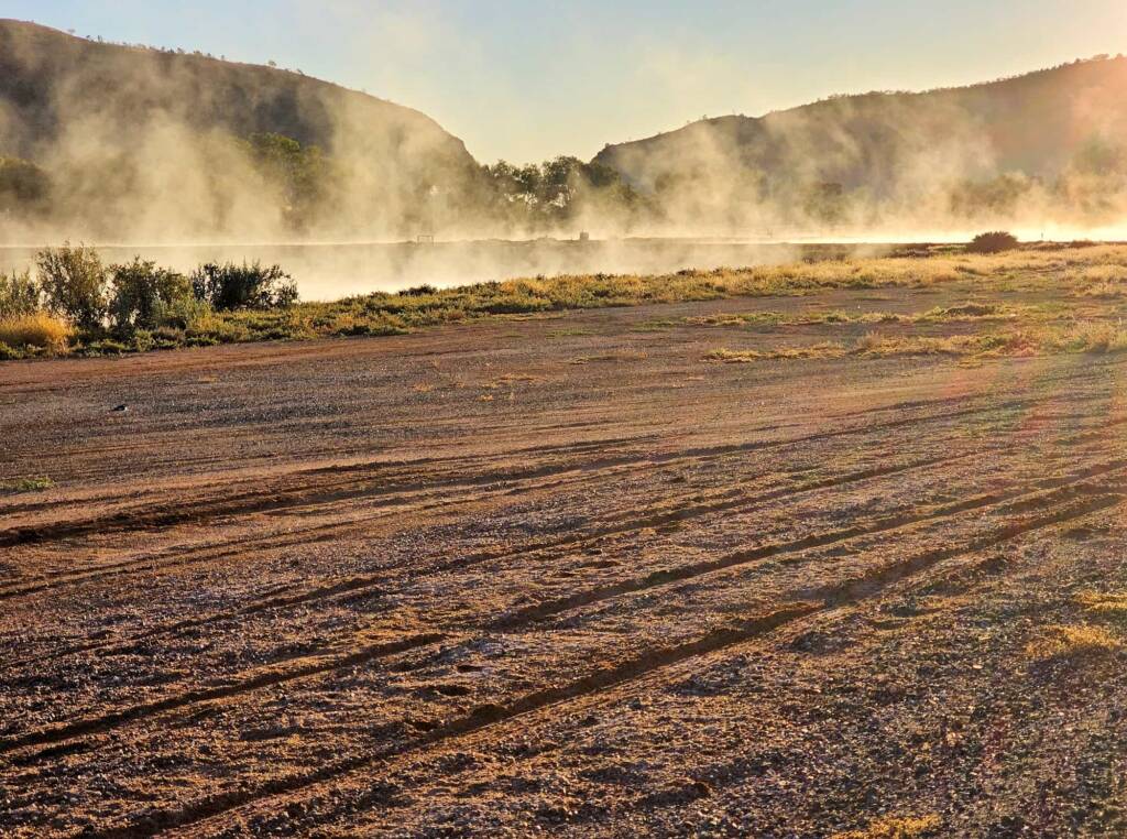 Early morning light at the Alice Springs Sewage Ponds NT (7:45 am June) © Dorothy Latimer