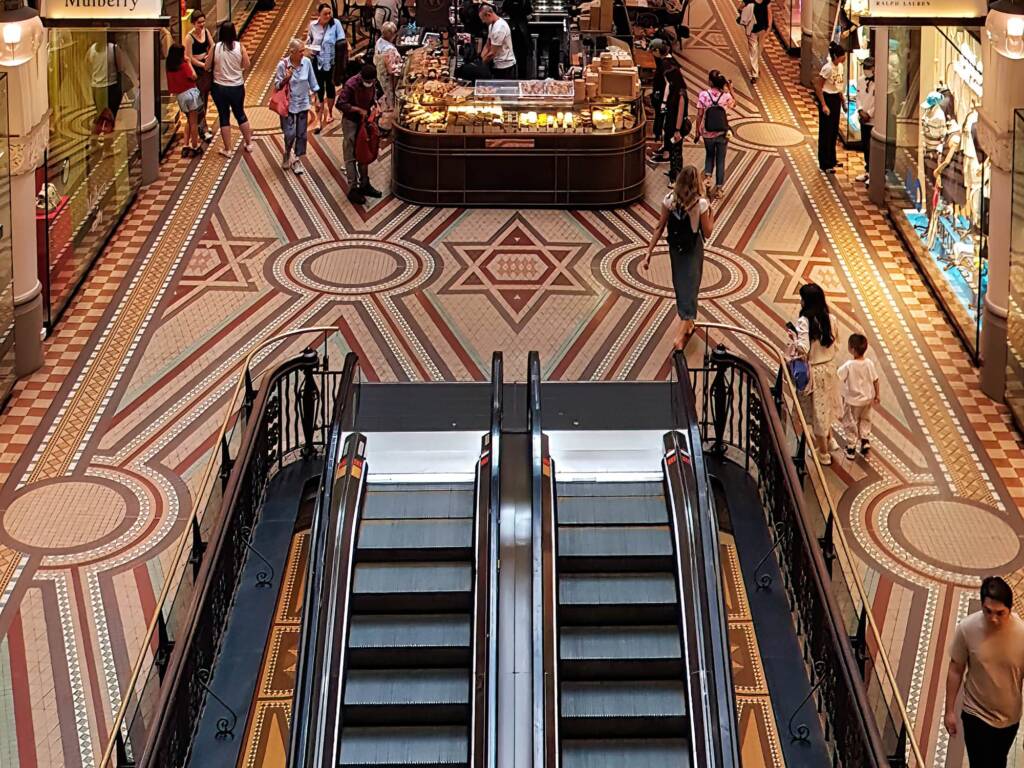Escalators at the Queen Victoria Building, Sydney NSW