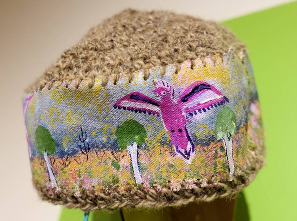 Galahs by Kelvin Ladd, Ampilatwatja NT, Alice Springs Beanie Festival 2023