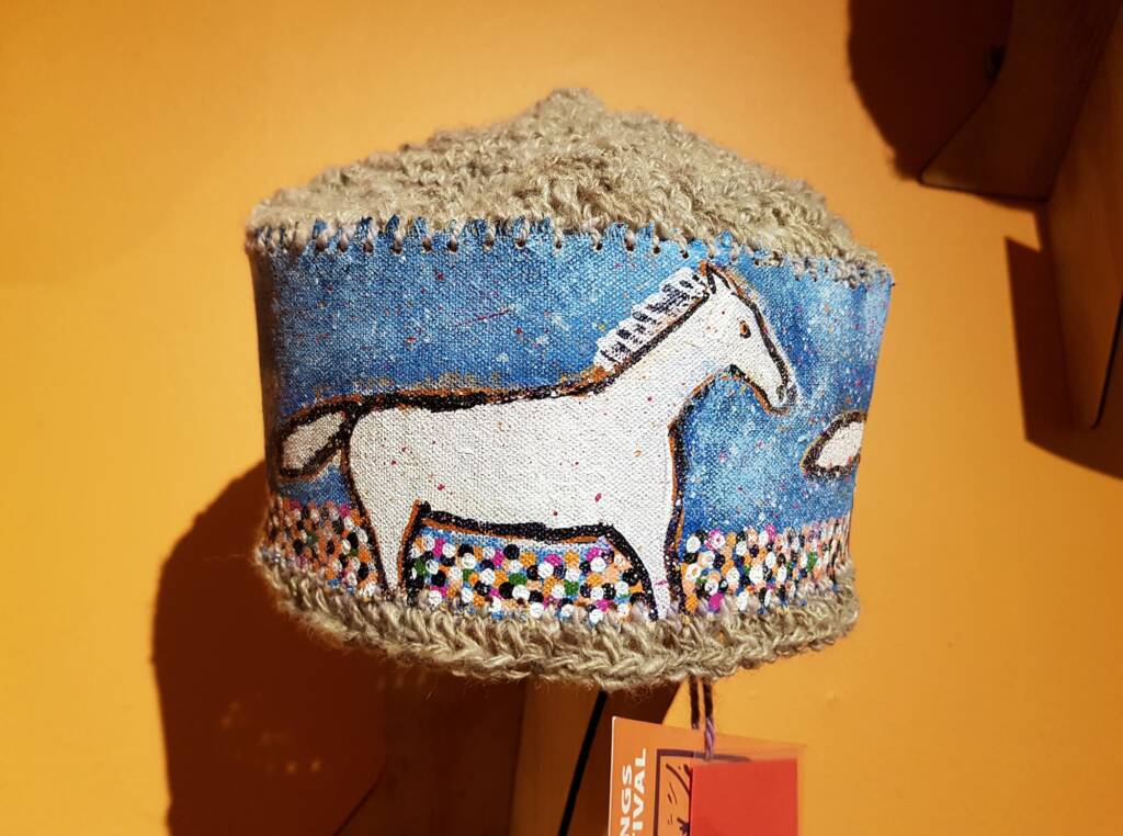 Horses by Kelvin Laad, Ampilatwatja NT, Alice Springs Beanie Festival 2023