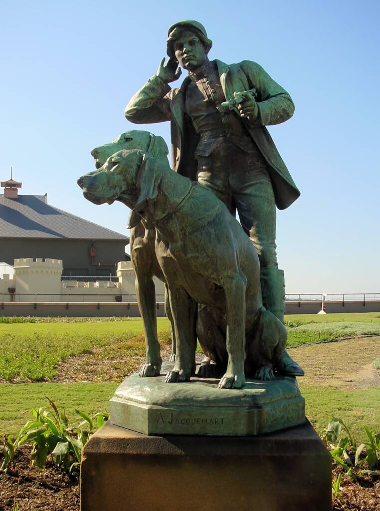 Huntsman and dogs by Henri Alfred Marie Jacquemart c1879, Royal Botanic Garden Sydney NSW
