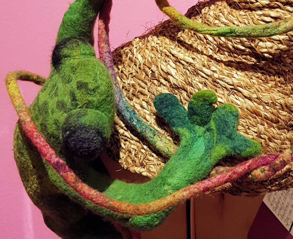 Kermit at the Boab by Jacqueline Gibson, Attadale WA, Alice Springs Beanie Festival 2023