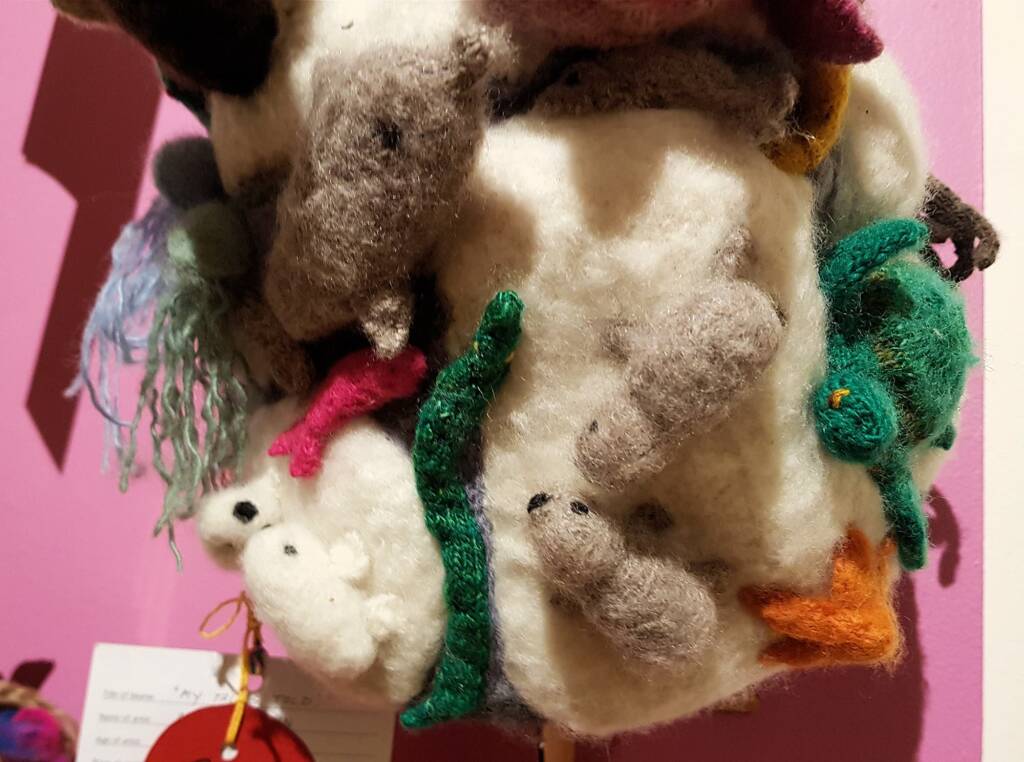 "My Tale's Told!" by Miriam Elkin, Brisbane QLD, Alice Springs Beanie Festival 2023
