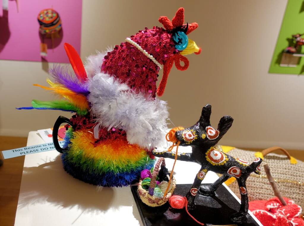 Pricilla Queen of the Henhouse by Deb Taylor Thompson, Darwin NT, Alice Springs Beanie Festival 2023