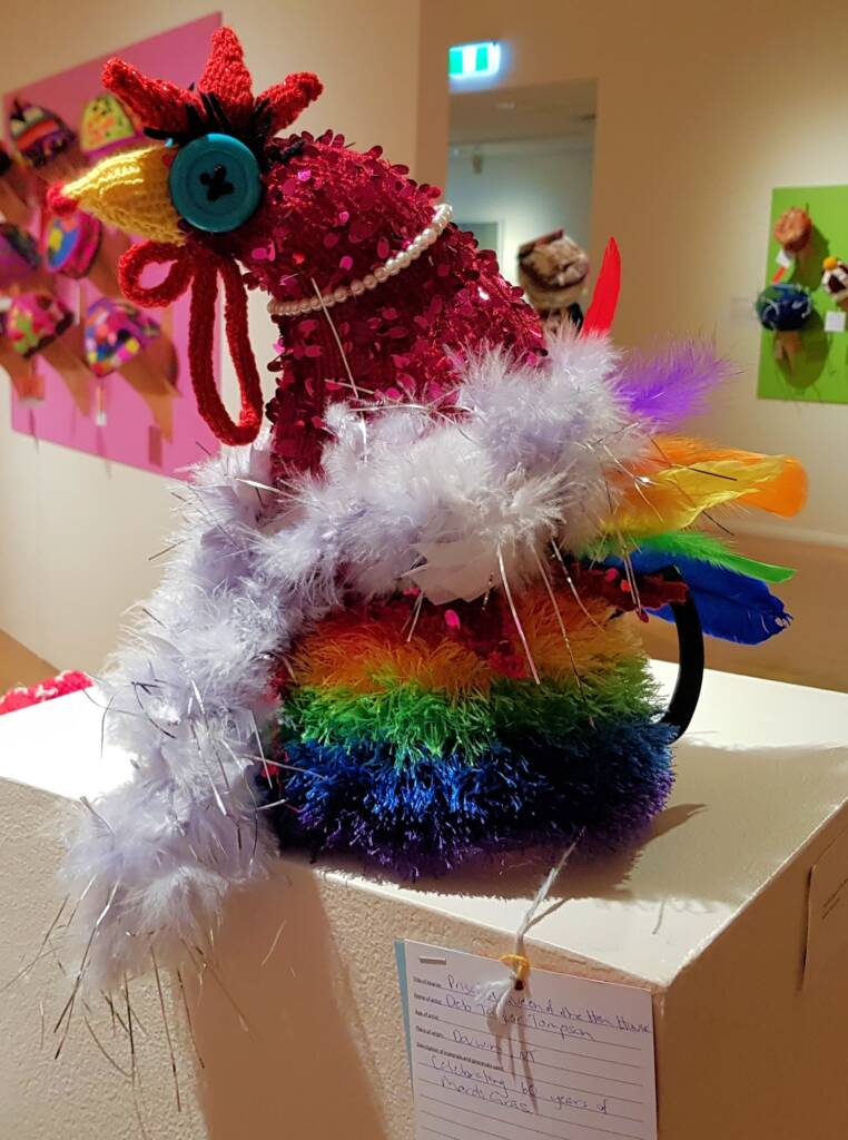 Pricilla Queen of the Henhouse by Deb Taylor Thompson, Darwin NT, Alice Springs Beanie Festival 2023