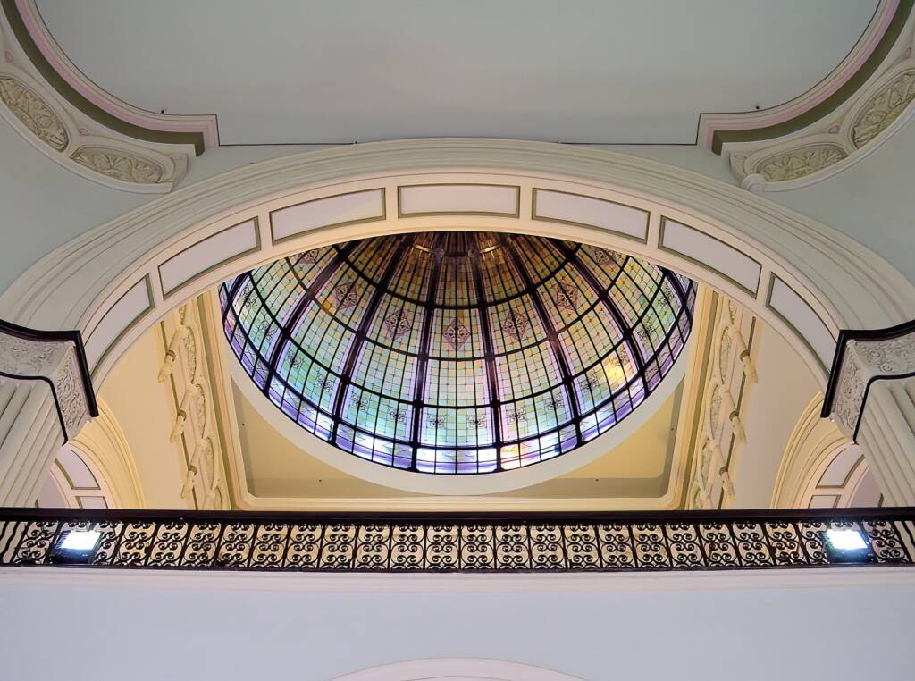 Stained glass central dome, Queen Victoria Building, Sydney NSW