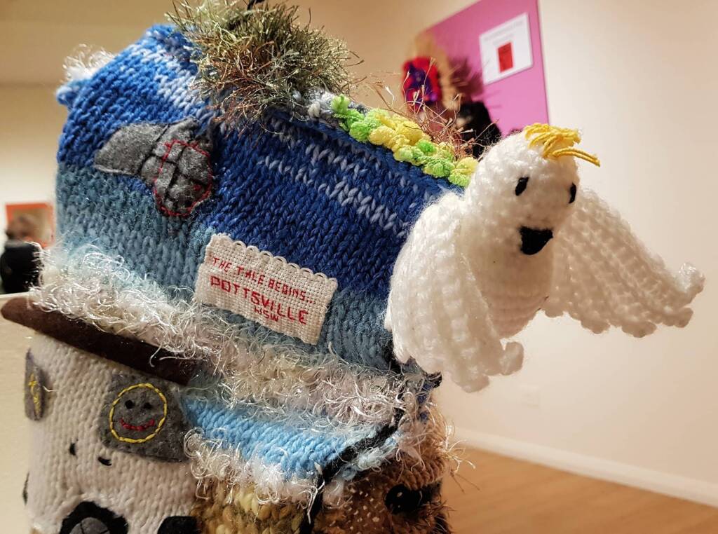 The Tale Begins... Pottsville NSW - Rainbow Travels by Allison Pearson, Alice Springs Beanie Festival 2023
