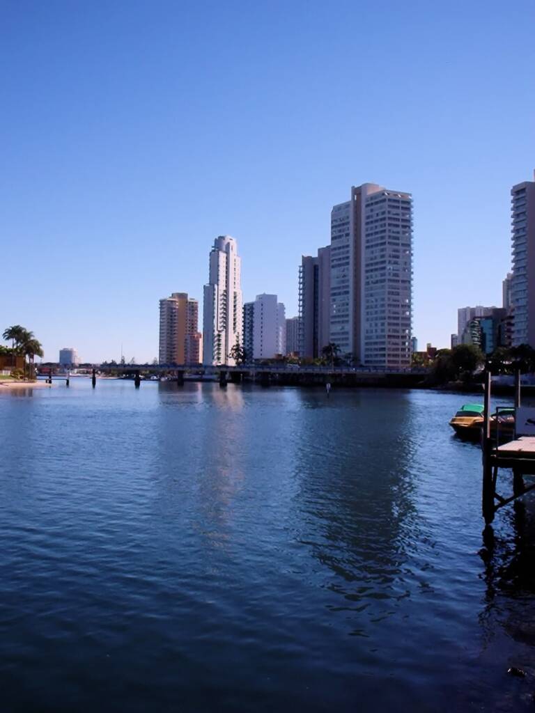 Surfers Paradise looking north on Nerang River QLD © Kyle Smith